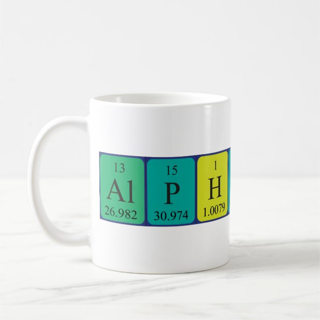 Alphonso periodic table name mug (Left)