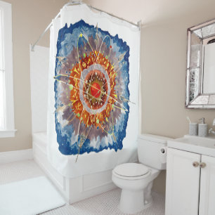Alpine architecture Famous Art Poster Shower Curtain