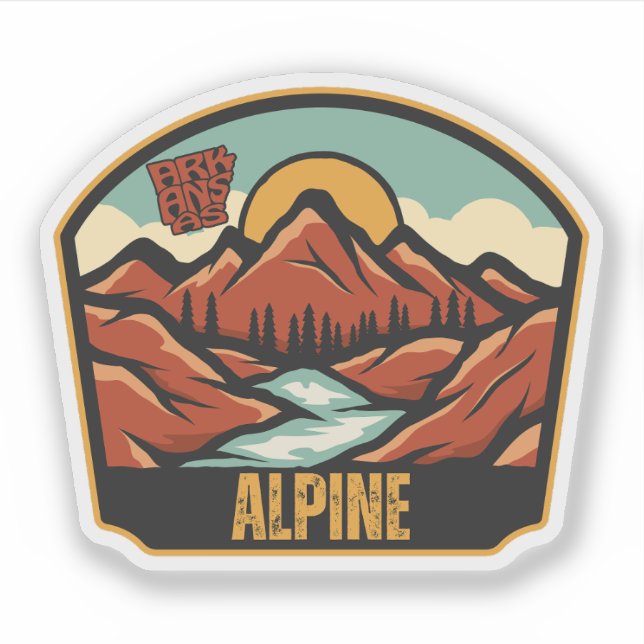 Alpine, Arkansas  Sticker (Front)