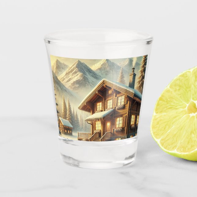 Alpine Charm Shot Glass (Front)