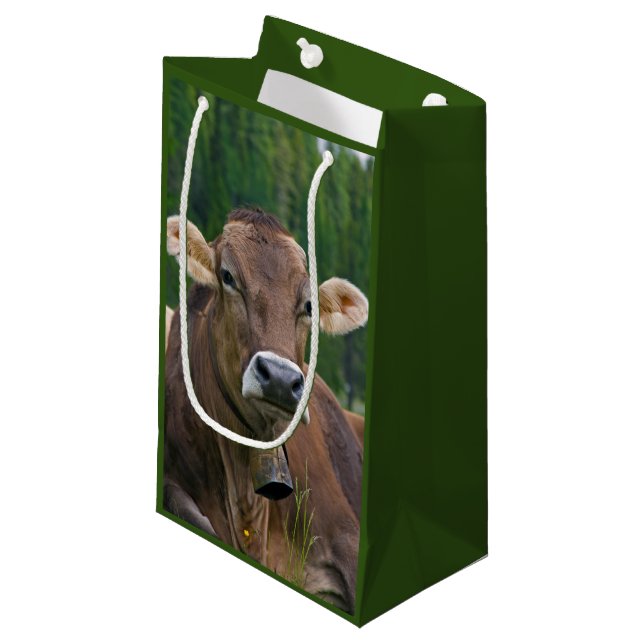 Alpine Cow Gift Bag (Front Angled)