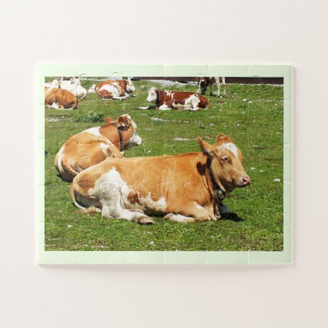 Alpine cows jigsaw puzzle (Horizontal)