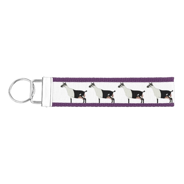 Alpine Dairy Goat Herd Wrist Keychain (Keys on Left)
