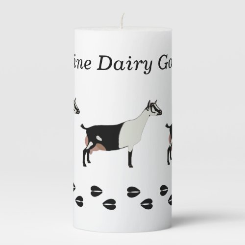 Alpine Dairy Goat Show Herd Pillar Candle