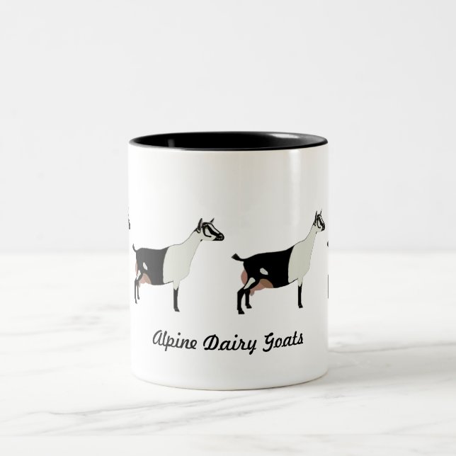 Alpine Dairy Goats Two-Tone Coffee Mug (Center)