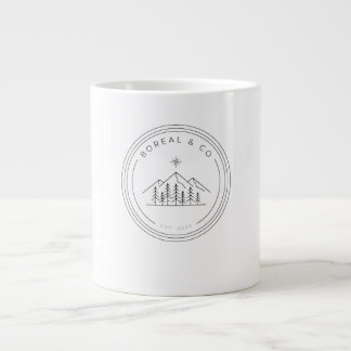Alpine Edition Badge Mountains Pines Compass Giant Coffee Mug