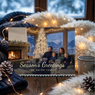 Alpine Fair Isle Family Christmas Photo Card