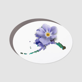 Alpine Forget Me Not in Alaska Car Magnet