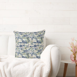 Alpine Garden Abstract Artistic Designer Throw Pillow
