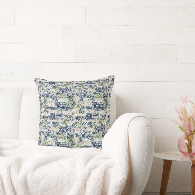 Alpine Garden Abstract Artistic Designer Throw Pillow (Couch)