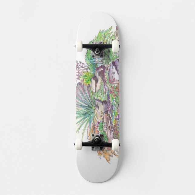 Alpine Garden Landscaping Skateboard Deck (Front)