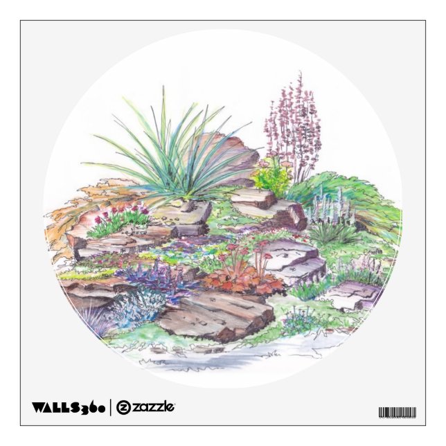 Alpine Garden Landscaping Wall Decal (Front)