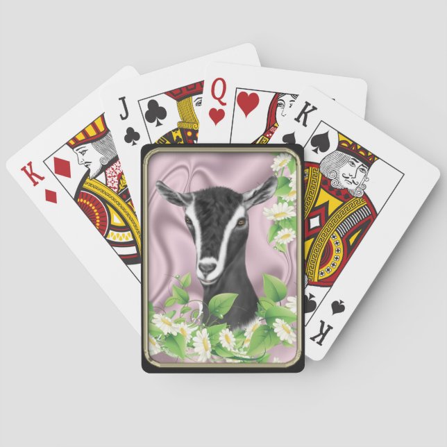 Alpine Goat Daisies Playing Cards (Back)
