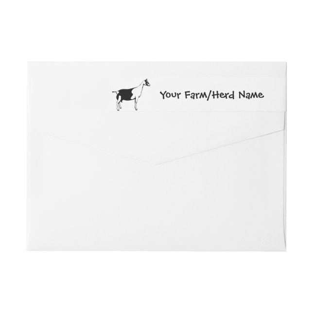 Alpine Goat Your Farm Name Wrap Around Wrap Around Label (Back)