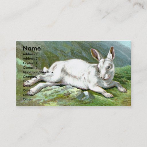 Customizable Alpine Hare Business Card Template