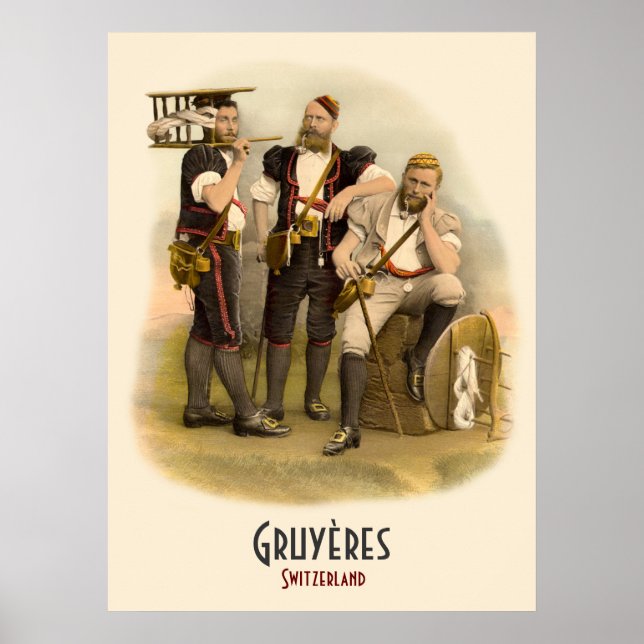 Alpine Herdsmen from Gruyeres, Switzerland Poster (Front)