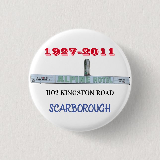 ALPINE HOTEL SCARBOROUGH BUTTON (Front)