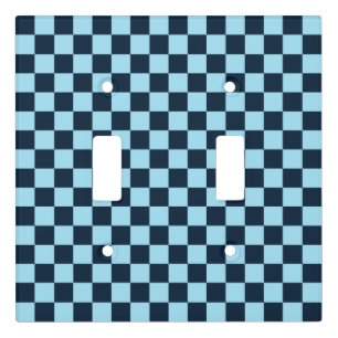 Alpine ice checkerboard pattern light switch cover