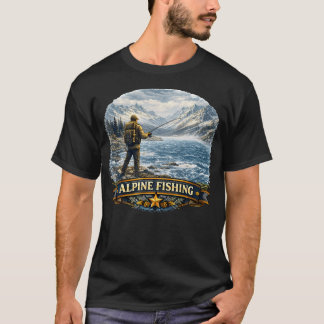 Alpine Lake Angler Mountain Wilderness T-Shirt