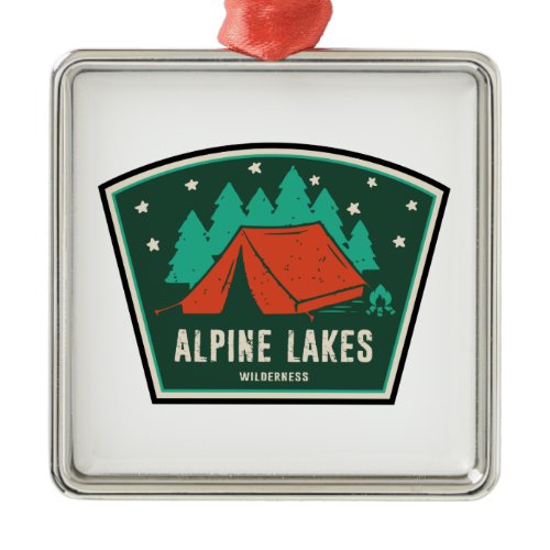 Alpine Lakes Wilderness Camping Metal Ornament