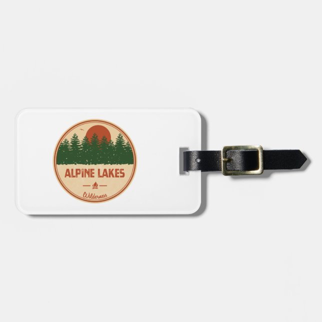 Alpine Lakes Wilderness Luggage Tag (Front Horizontal)
