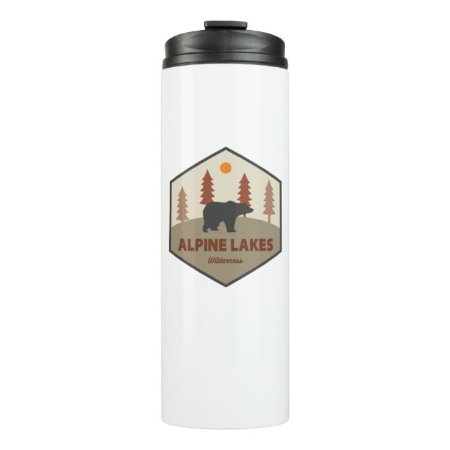 Alpine Lakes Wilderness Washington Bear Thermal Tumbler (Front)