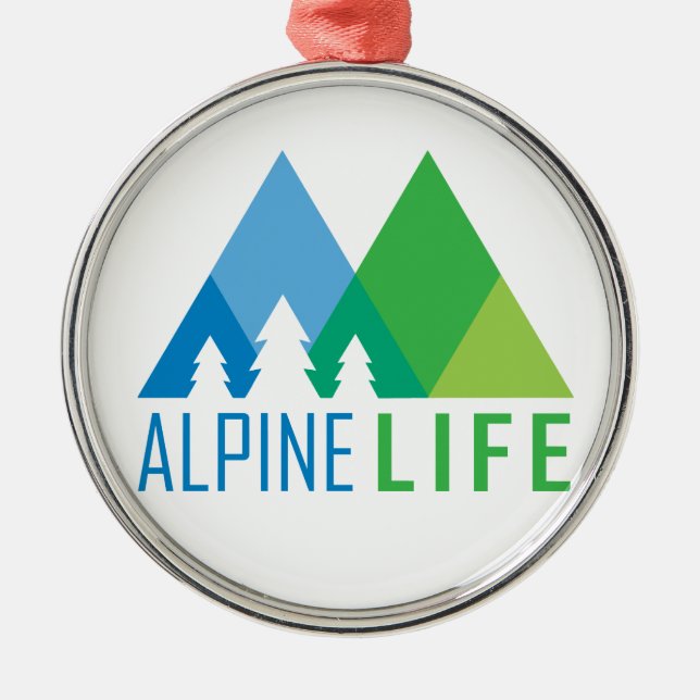 Alpine Life Metal Ornament (Front)