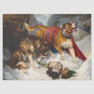 Alpine Mastiffs Reanimating a Distressed Traveler Tissue Paper