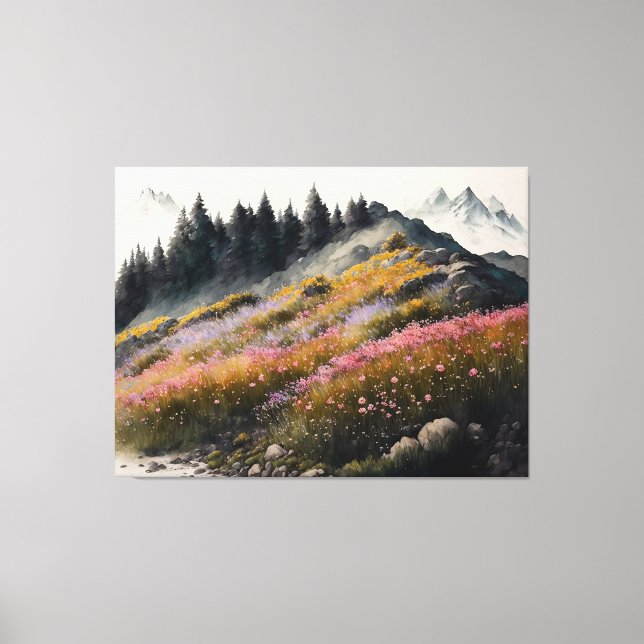 Alpine Meadow Art Work Canvas Print (Front)