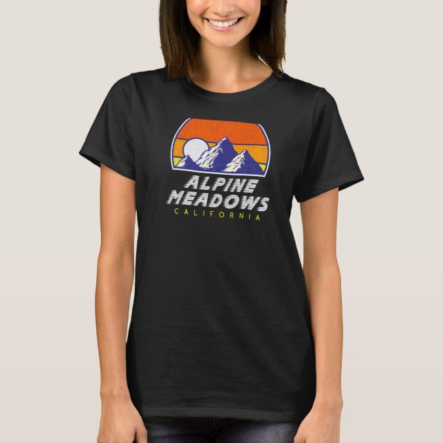 Alpine Meadows, California - USA Ski Resort BACK P T-Shirt (Front)