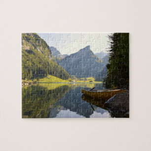 Alpine Mountain Lake in Switzerland Jigsaw Puzzle