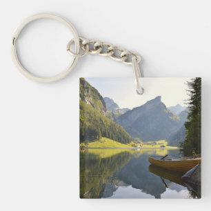 Alpine Mountain Lake in Switzerland Keychain