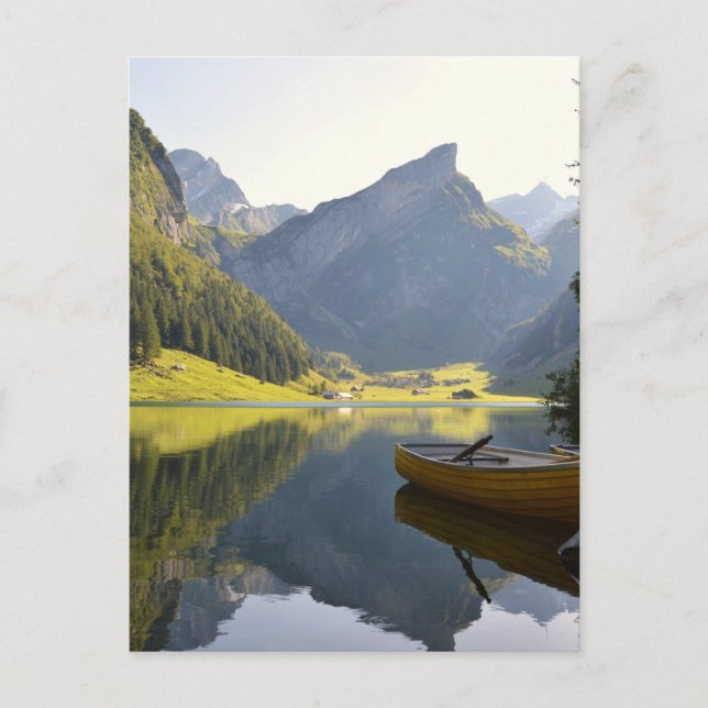 Alpine Mountain Lake in Switzerland Postcard (Front)