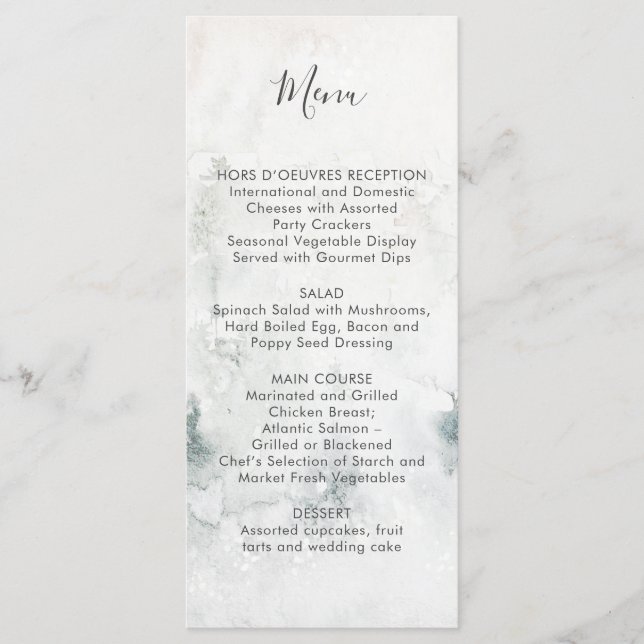 Alpine Mountain Wedding #2 | Menu (Front)