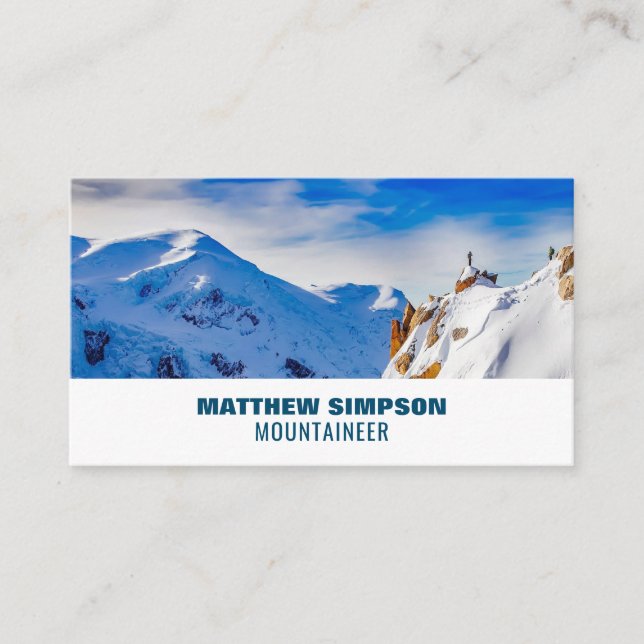 Alpine Mountaineering, Hiking and Climbing Business Card (Front)