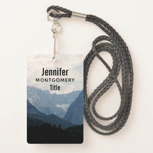 Alpine Mountains Country Nature Photo  Badge