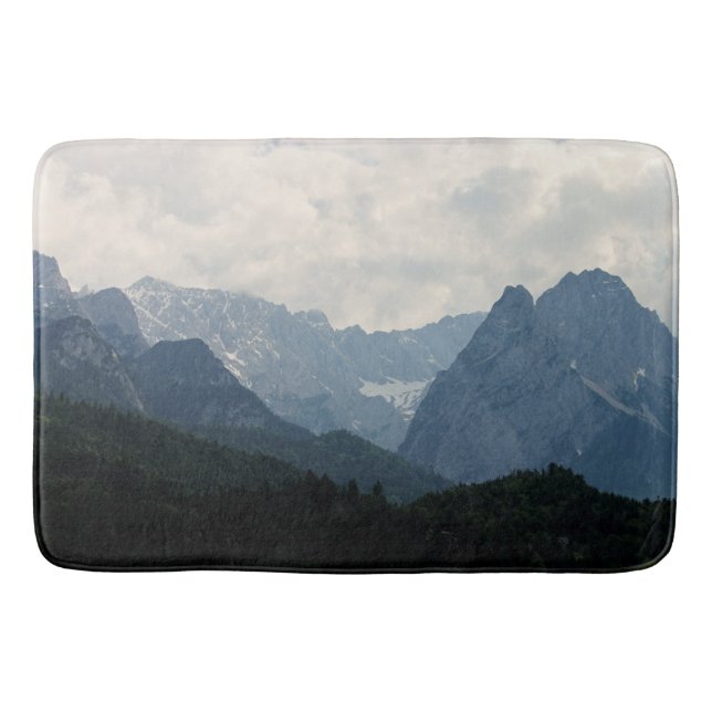 Alpine Mountains Country Nature Photo Bath Mat (Front)