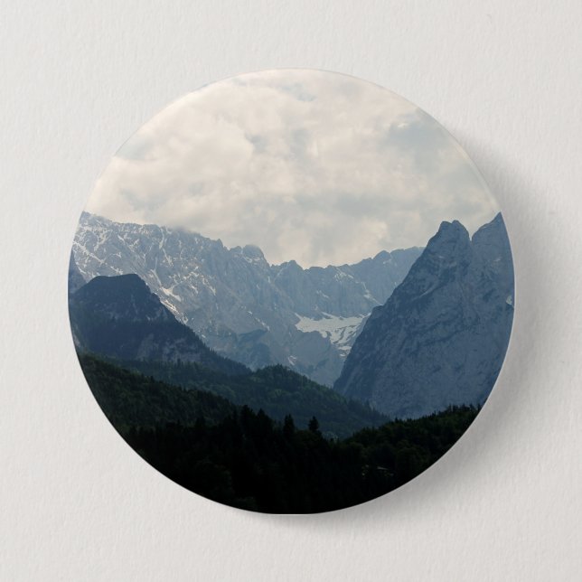 Alpine Mountains Country Nature Photo Button (Front)