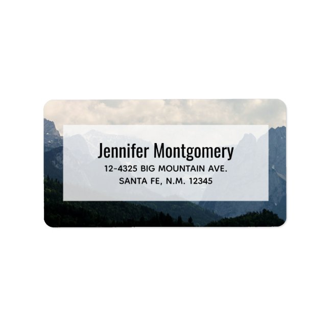 Alpine Mountains Country Nature Photo  Label (Front)