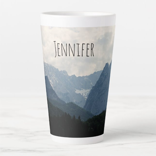 Alpine Mountains Country Nature Photo Latte Mug (Front)