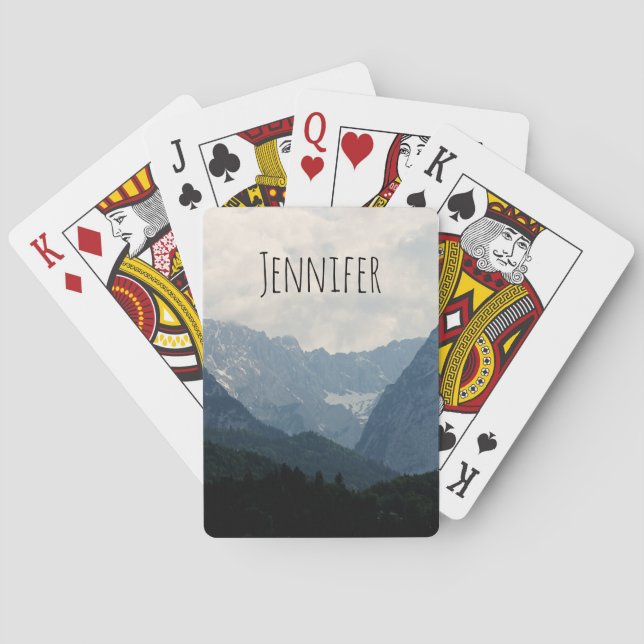 Alpine Mountains Country Nature Photo Poker Cards (Back)