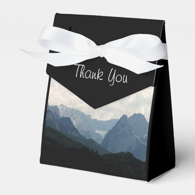 Alpine Mountains Country Nature Photo Wedding Favor Boxes (Front Side)