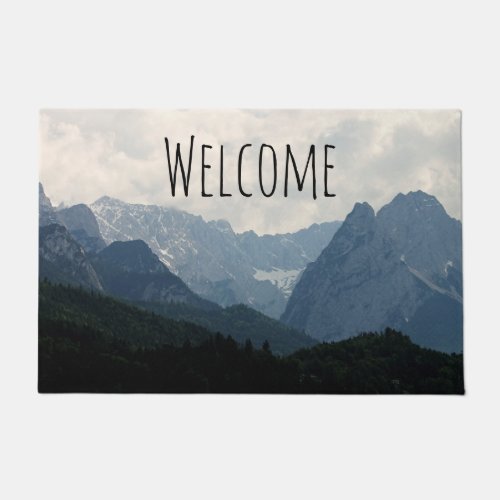 Alpine Mountains Country Nature Photo Welcome Doormat