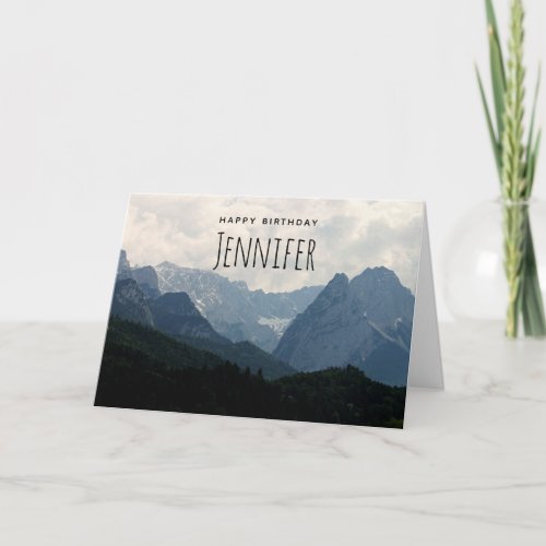 Alpine Mountains Nature Photo Country Birthday Card