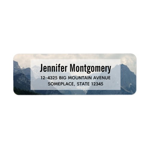 Alpine Mountains Nature Photo Country Label