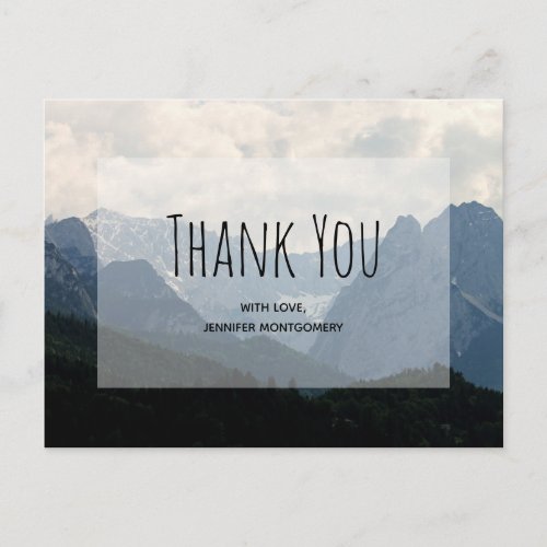 Alpine Mountains Nature Photo Country Thank You Postcard