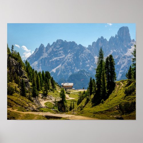 Alpine Mountains scenic landscape photograph Poster