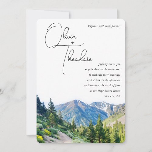 Alpine Mountains Wedding Invitation