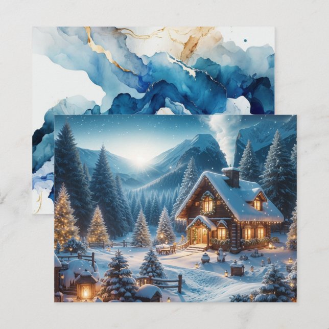 Alpine New Year's Eve Card (Front/Back)