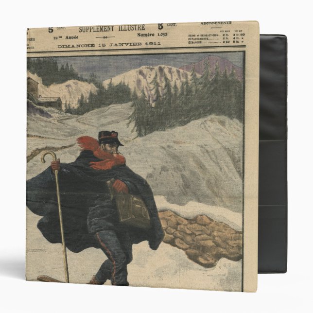 Alpine postmen using ski 3 ring binder (Front/Inside)